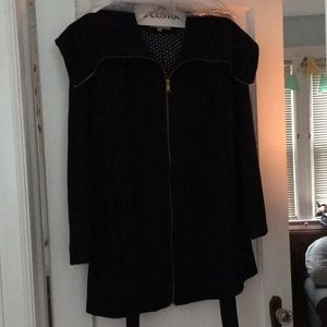 Momo Maternity black wool coat size medium